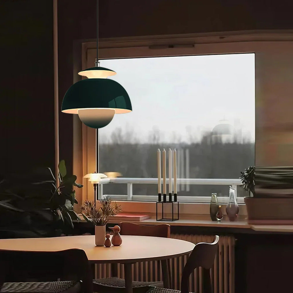 Floréal – Lampada a sospensione in metallo nordico a forma di fiore in design retrò
