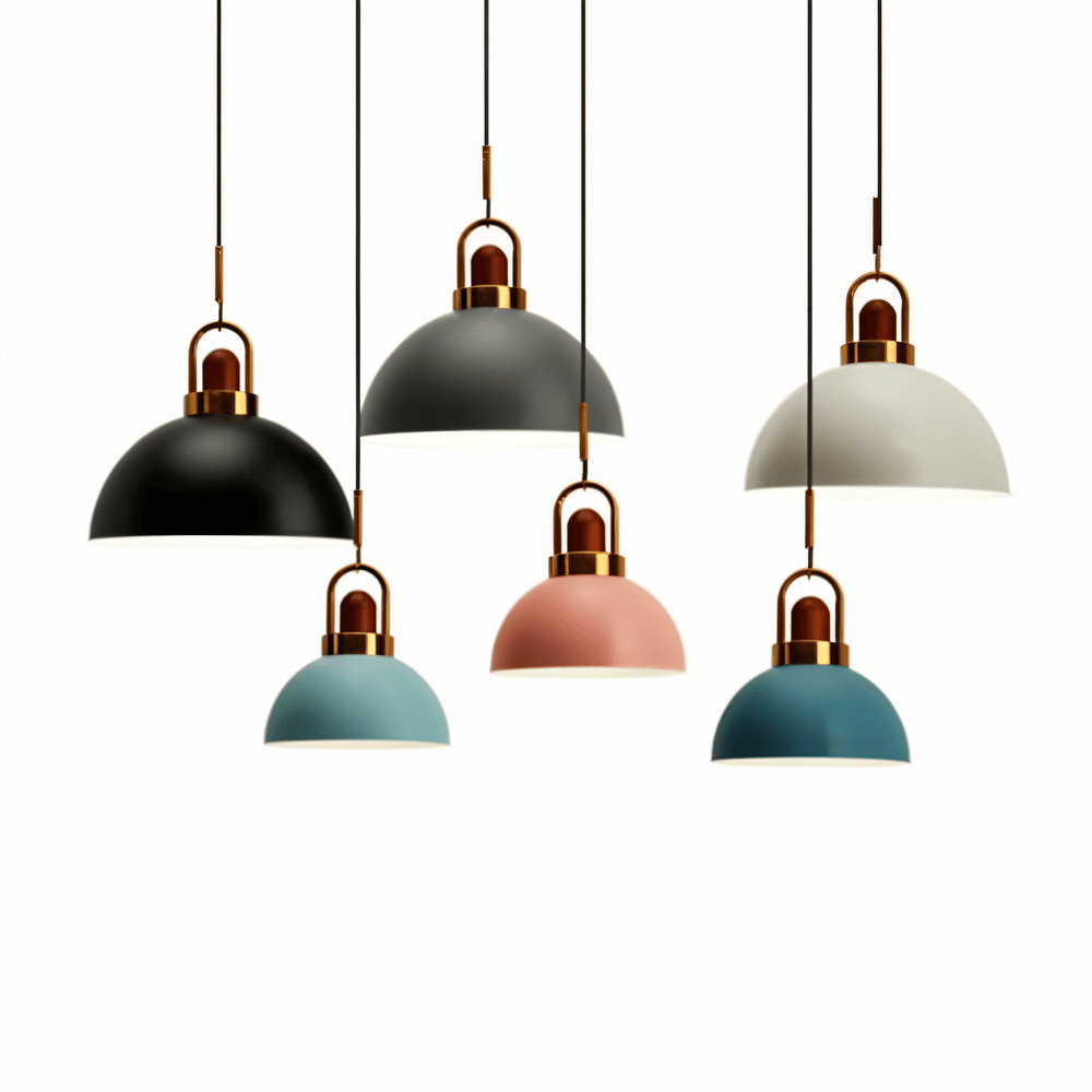 AuréDome – Lampada a sospensione Nordica in Metallo e Legno
