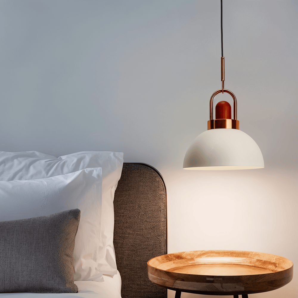 AuréDome – Lampada a sospensione Nordica in Metallo e Legno
