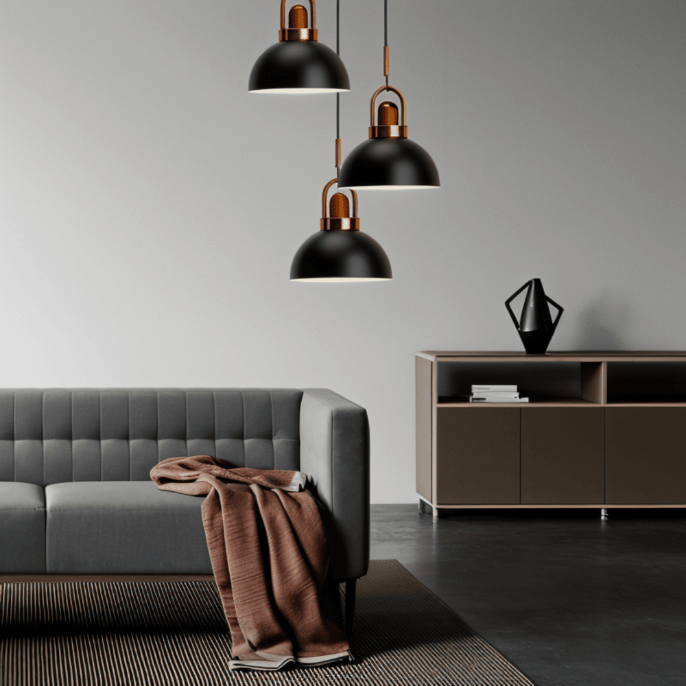 AuréDome – Lampada a sospensione Nordica in Metallo e Legno