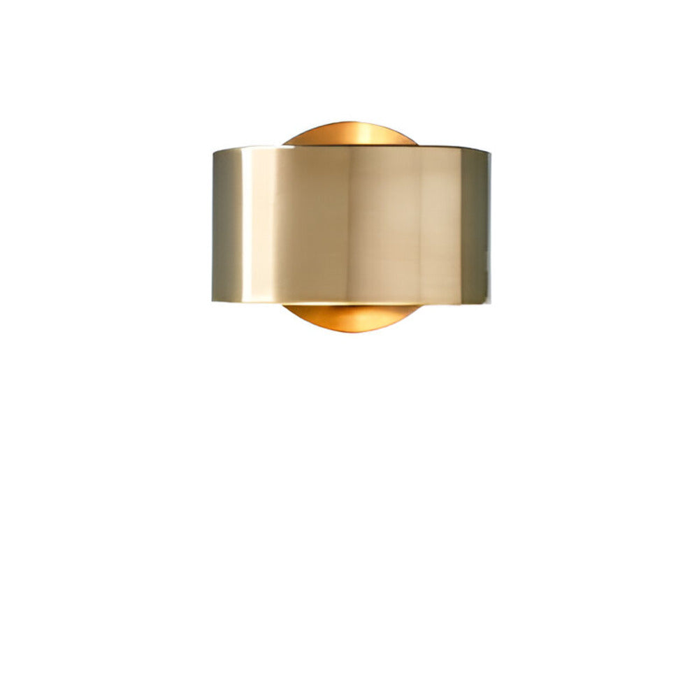 Aureo – Lampada da parete a tamburo in oro | Lampada da parete minimalista con design moderno