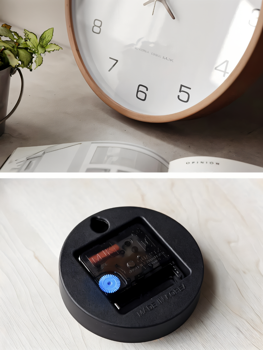 TimberOrb – Orologio da Parete Rotondo in Legno con Meccanismo Quarzo Silenzioso