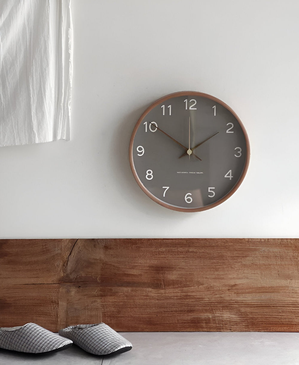 TimberOrb – Orologio da Parete Rotondo in Legno con Meccanismo Quarzo Silenzioso