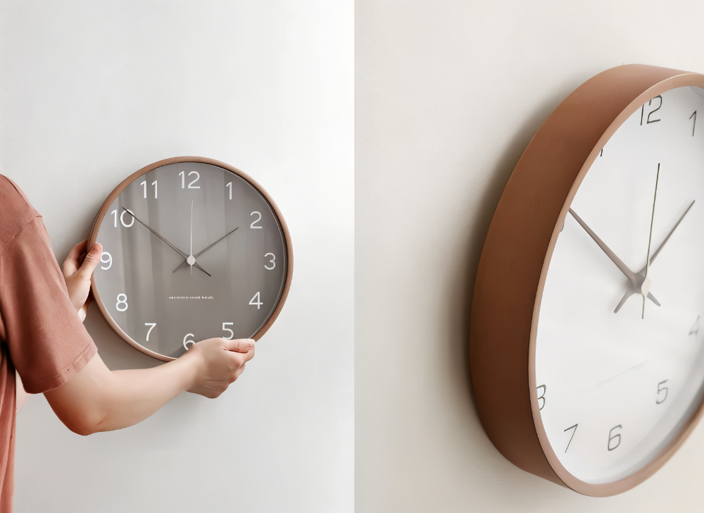 TimberOrb – Orologio da Parete Rotondo in Legno con Meccanismo Quarzo Silenzioso