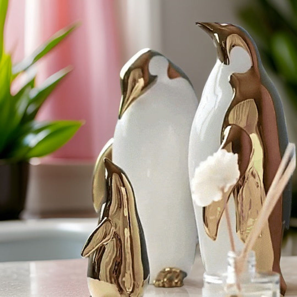 Scultura GuldPingu – Figura di Pinguino in Ceramica Esclusiva dal Design Moderno