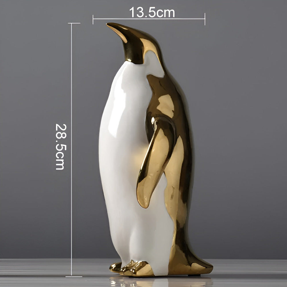 Scultura GuldPingu – Figura di Pinguino in Ceramica Esclusiva dal Design Moderno