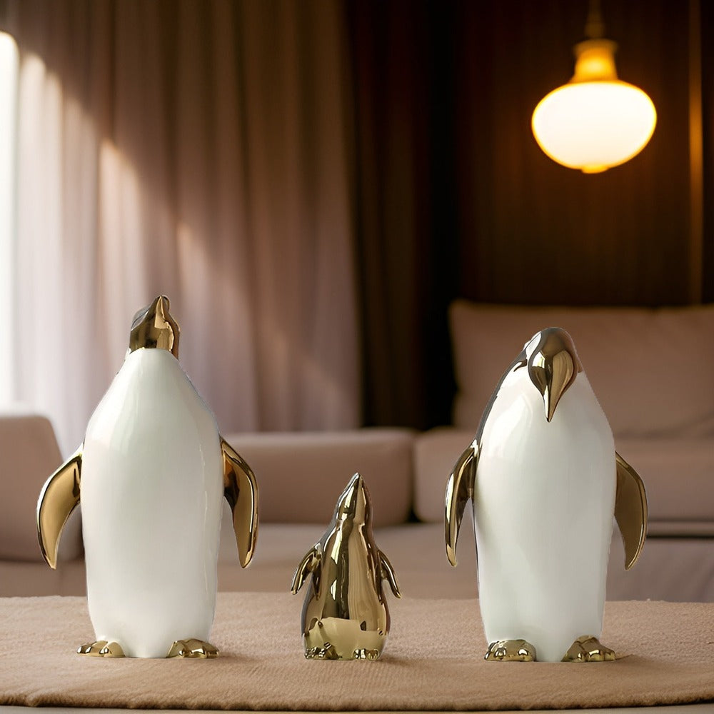 Scultura GuldPingu – Figura di Pinguino in Ceramica Esclusiva dal Design Moderno