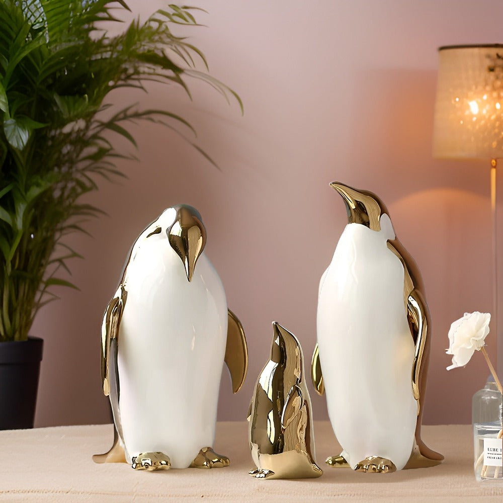 Scultura GuldPingu – Figura di Pinguino in Ceramica Esclusiva dal Design Moderno