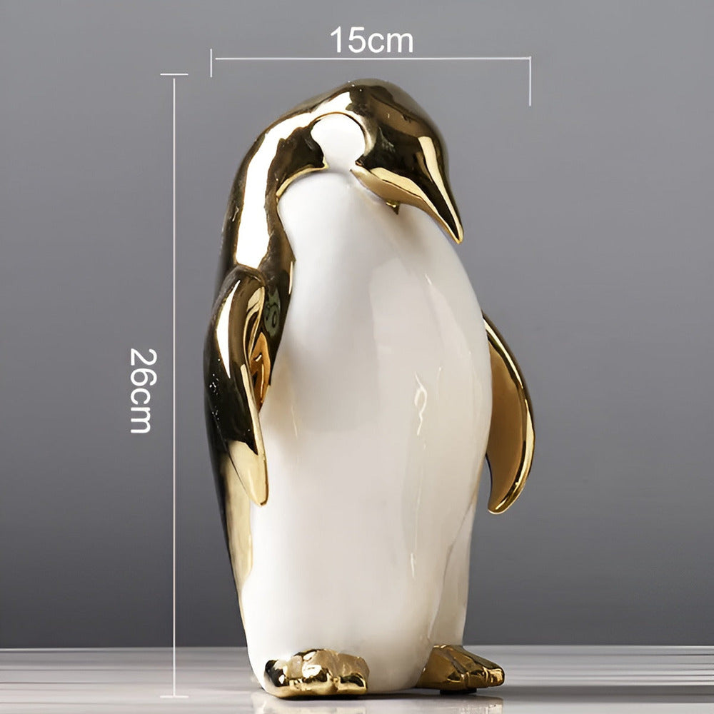 Scultura GuldPingu – Figura di Pinguino in Ceramica Esclusiva dal Design Moderno