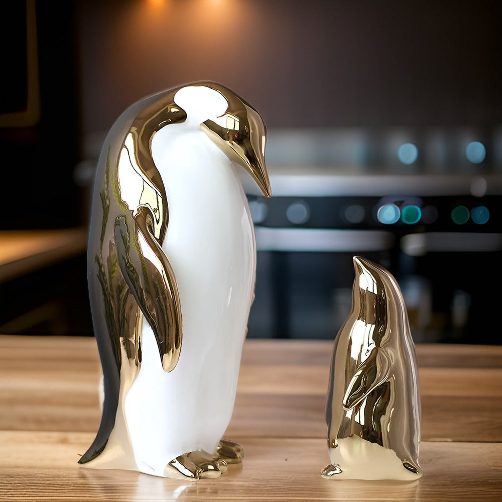 Scultura GuldPingu – Figura di Pinguino in Ceramica Esclusiva dal Design Moderno