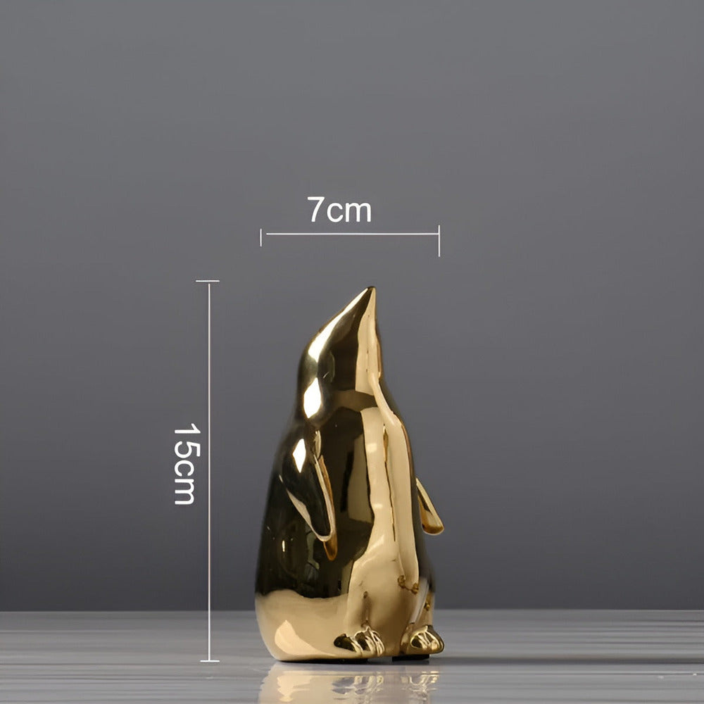 Scultura GuldPingu – Figura di Pinguino in Ceramica Esclusiva dal Design Moderno