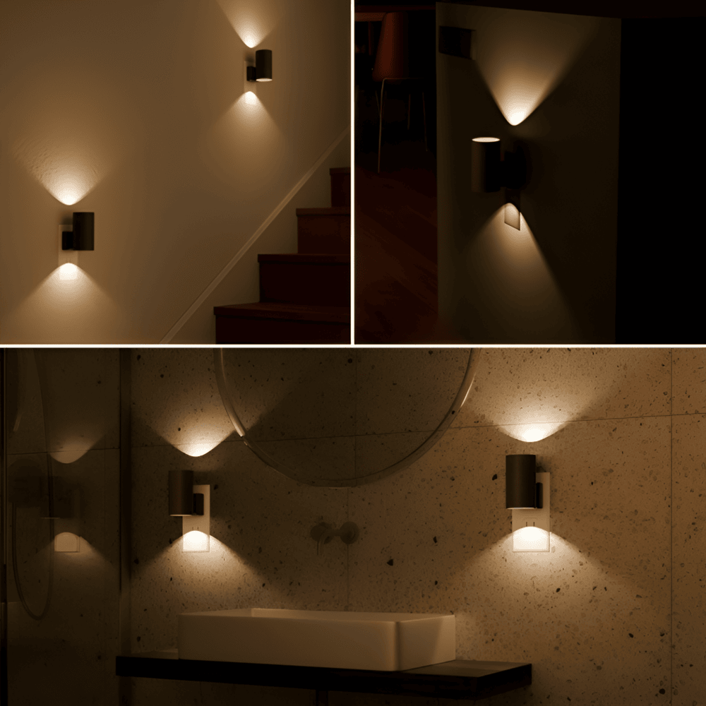 LumoPillar – Lampada da Parete LED Dimmerabile per Esterni con Design Plug-in