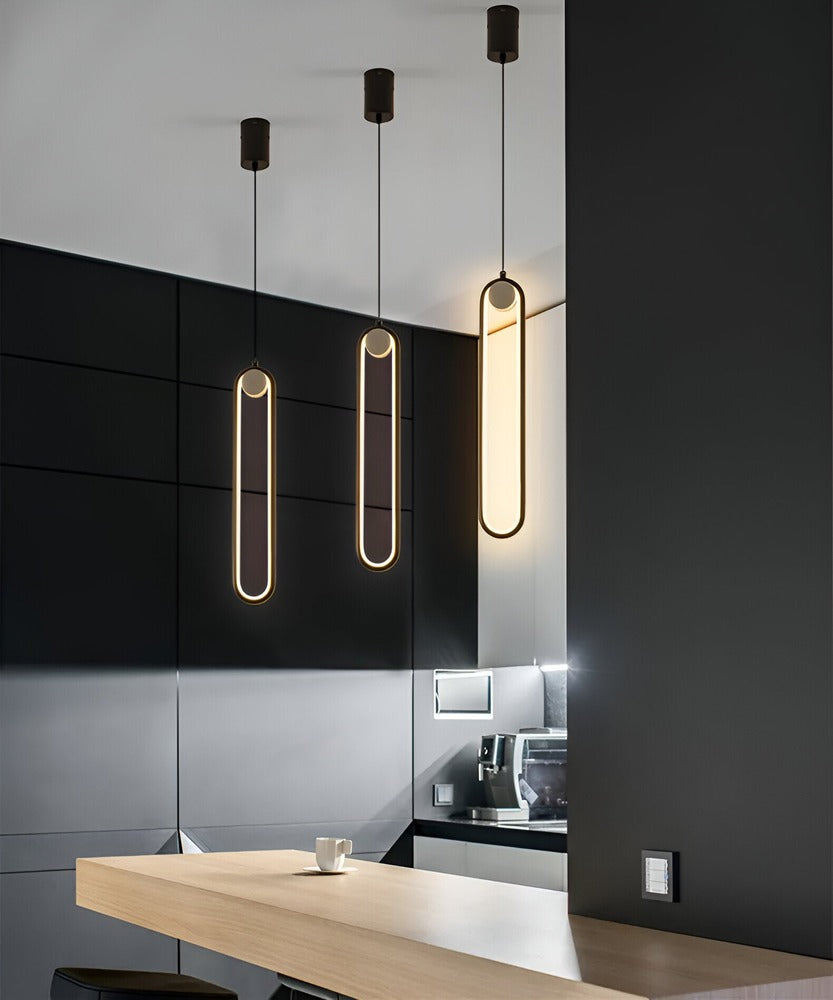 AeroLine – Lampada da soffitto LED allungata in alluminio nero