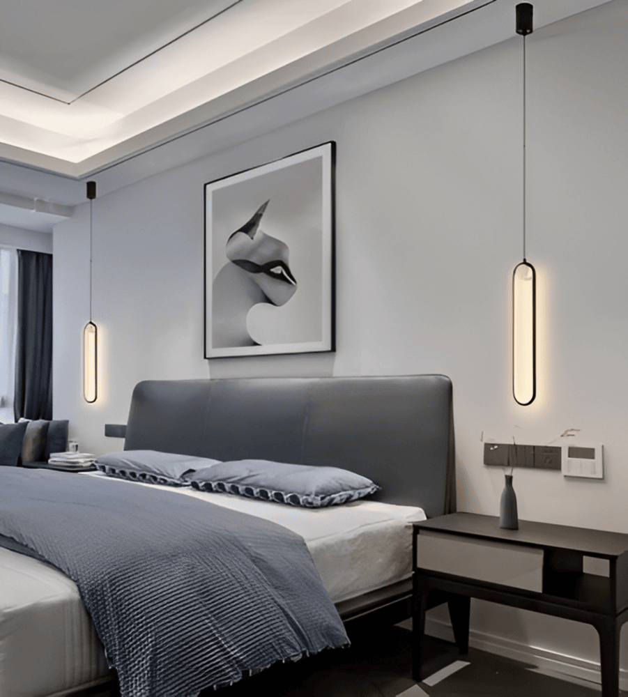 AeroLine – Lampada da soffitto LED allungata in alluminio nero