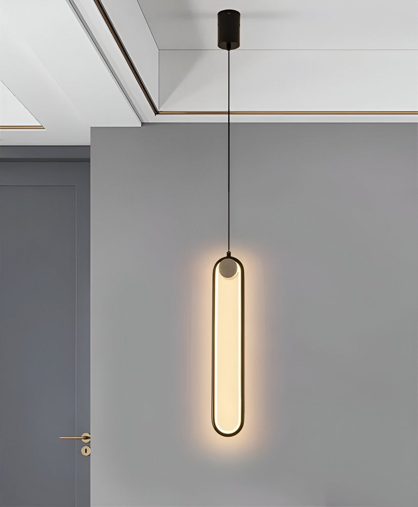 AeroLine – Lampada da soffitto LED allungata in alluminio nero