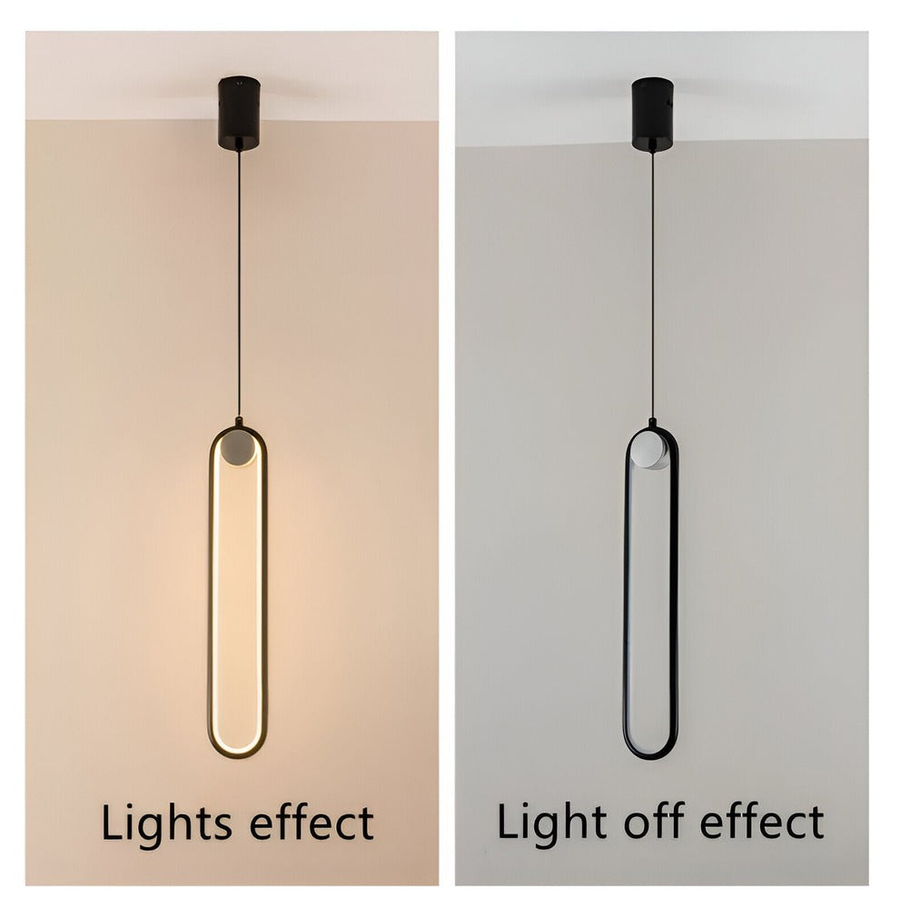AeroLine – Lampada da soffitto LED allungata in alluminio nero