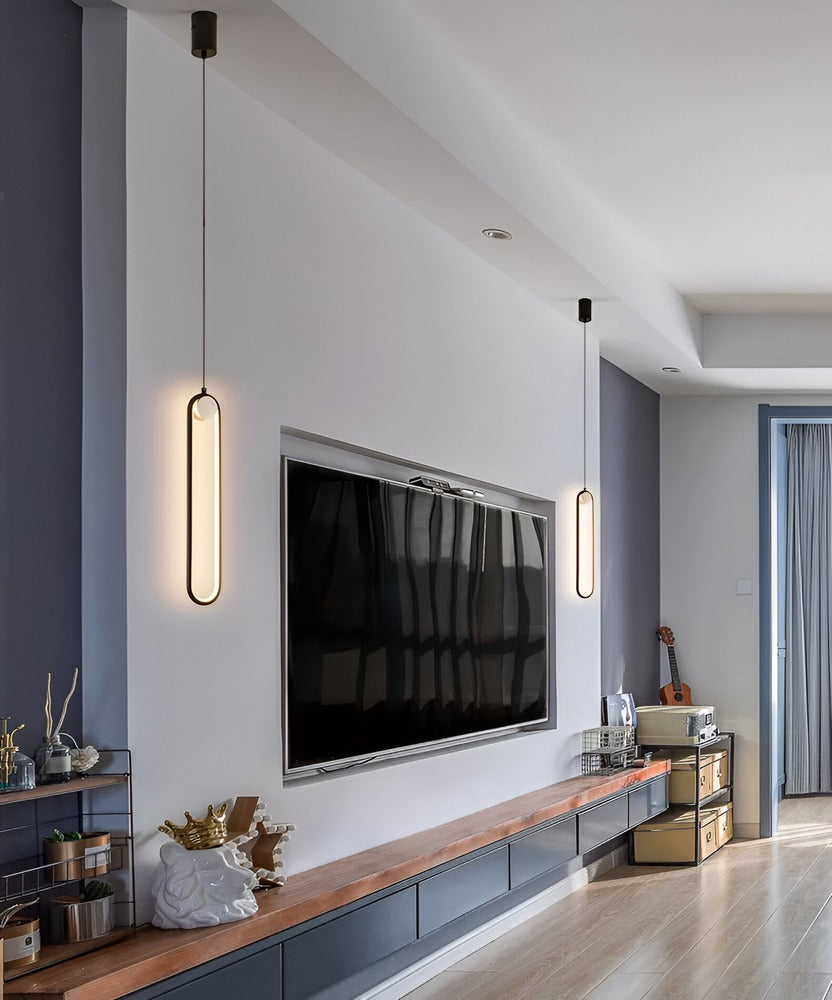 AeroLine – Lampada da soffitto LED allungata in alluminio nero