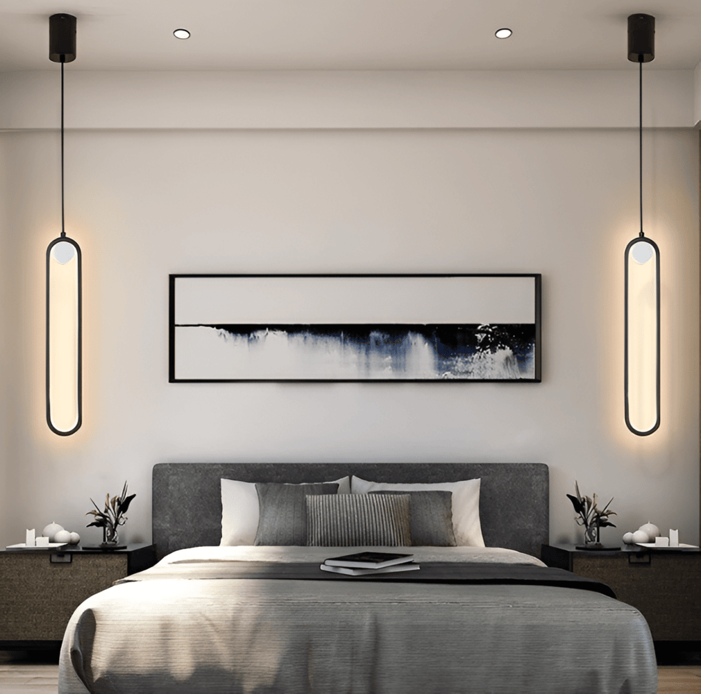 AeroLine – Lampada da soffitto LED allungata in alluminio nero