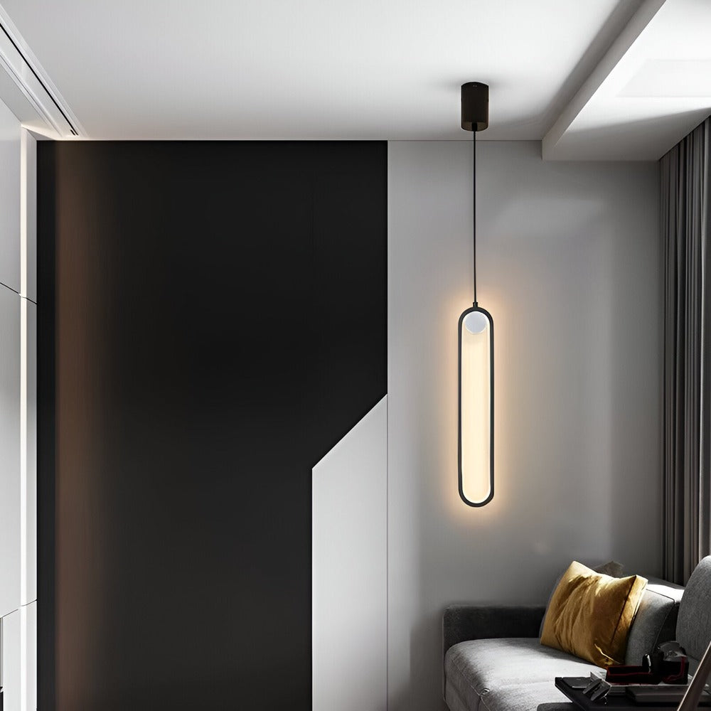 AeroLine – Lampada da soffitto LED allungata in alluminio nero