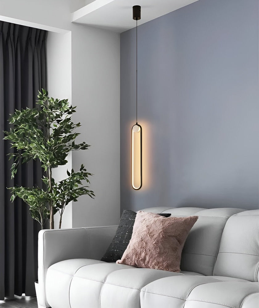 AeroLine – Lampada da soffitto LED allungata in alluminio nero