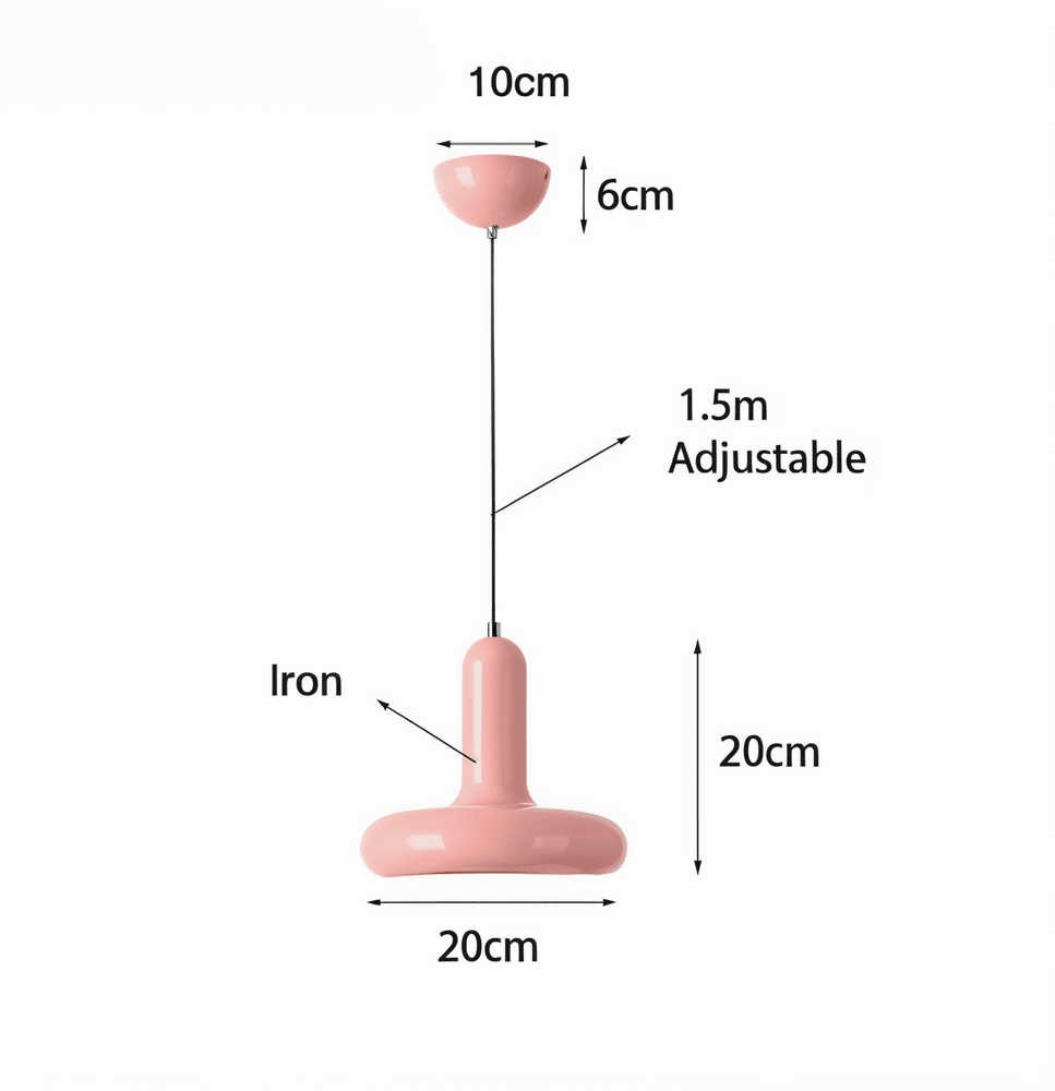 RetroPop – Lampada da soffitto Bauhaus colorata in stile macaron