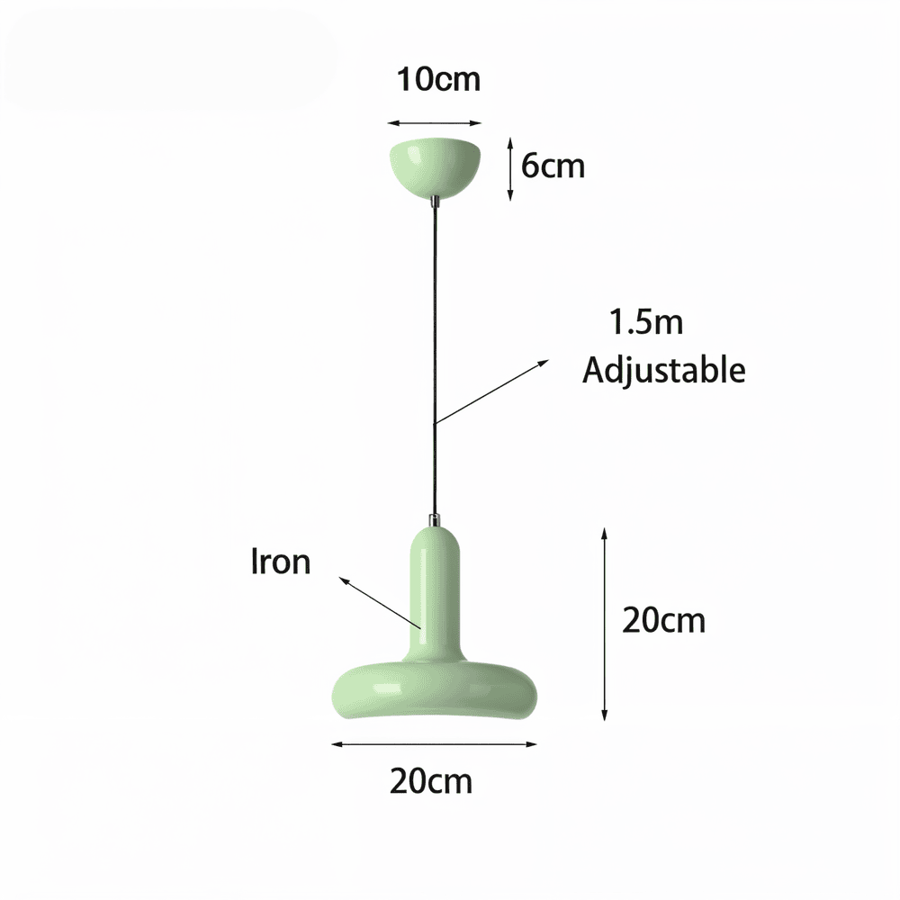 RetroPop – Lampada da soffitto Bauhaus colorata in stile macaron