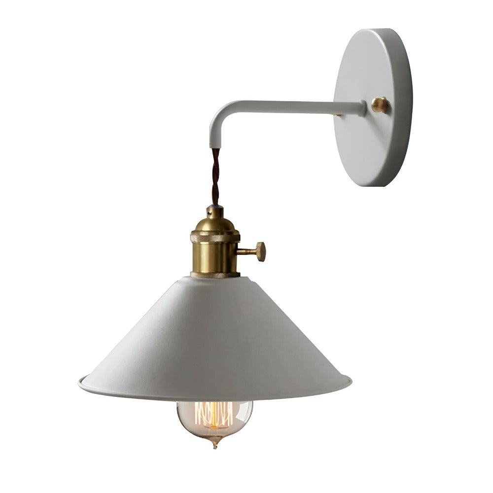 RetroGlow – Lampada da Parete Vintage in Metallo con Design Classico a Forma Conica