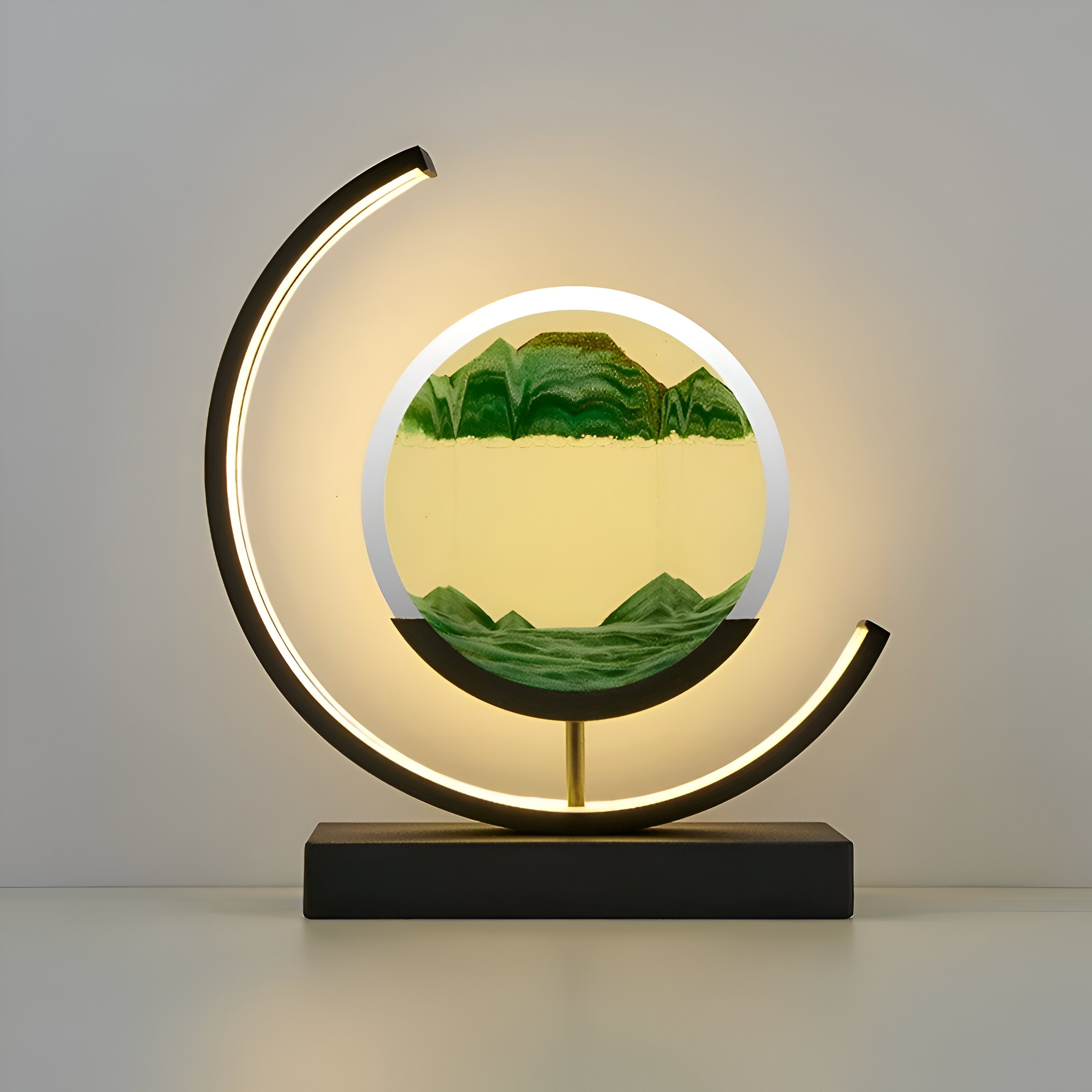 Sand Glow – Lampada di sabbia con app e telecomando – LED dimmerabile con 3 colori di luce