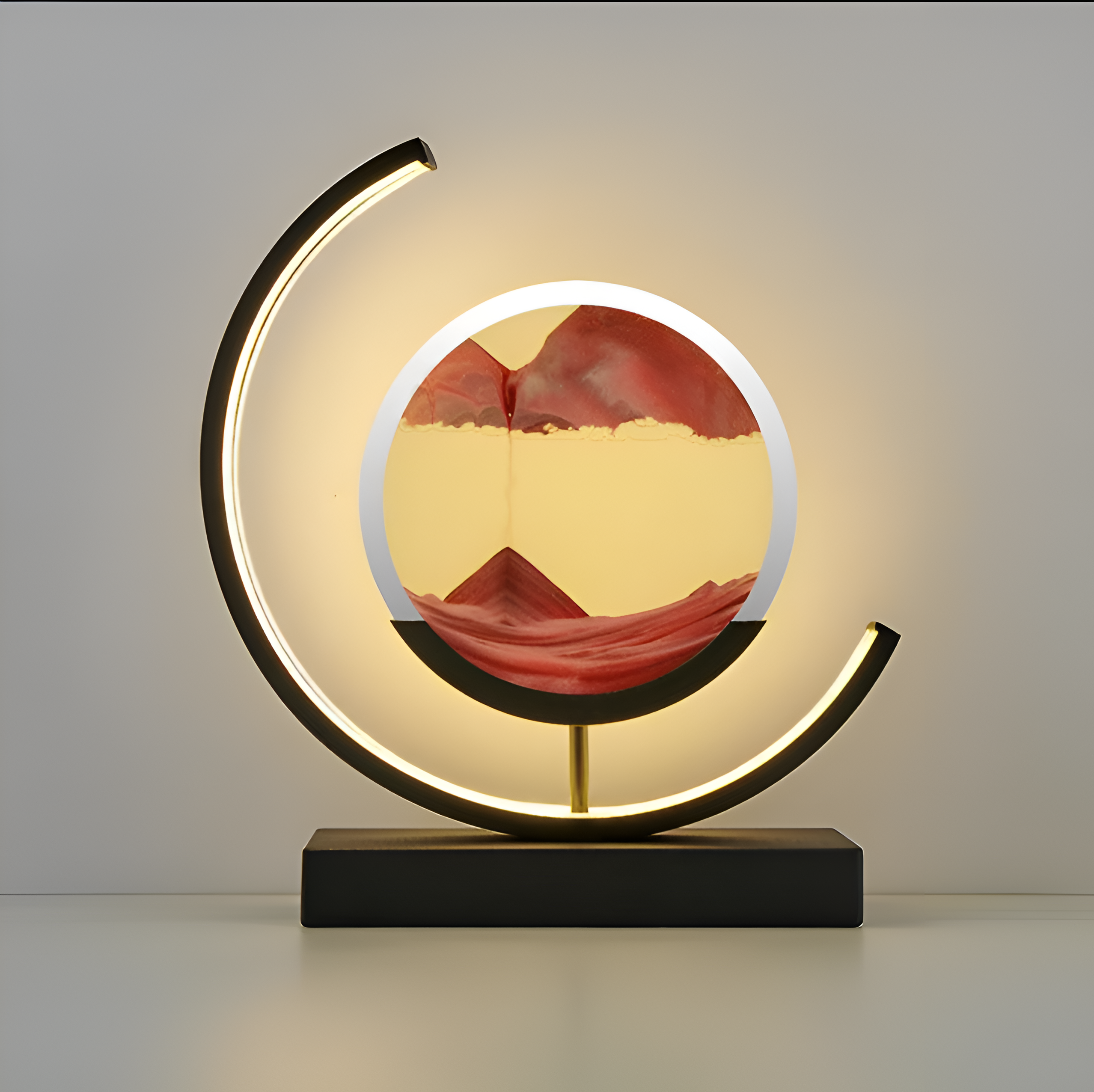Sand Glow – Lampada di sabbia con app e telecomando – LED dimmerabile con 3 colori di luce