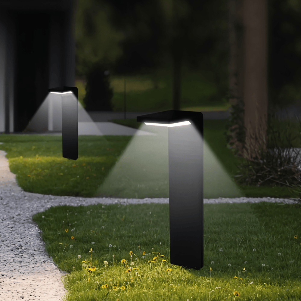LumaBend Solar – Lampada Solare Resistente alle Intemperie a Forma di L per il Giardino