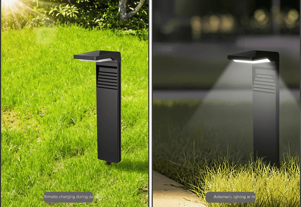 LumaBend Solar – Lampada Solare Resistente alle Intemperie a Forma di L per il Giardino