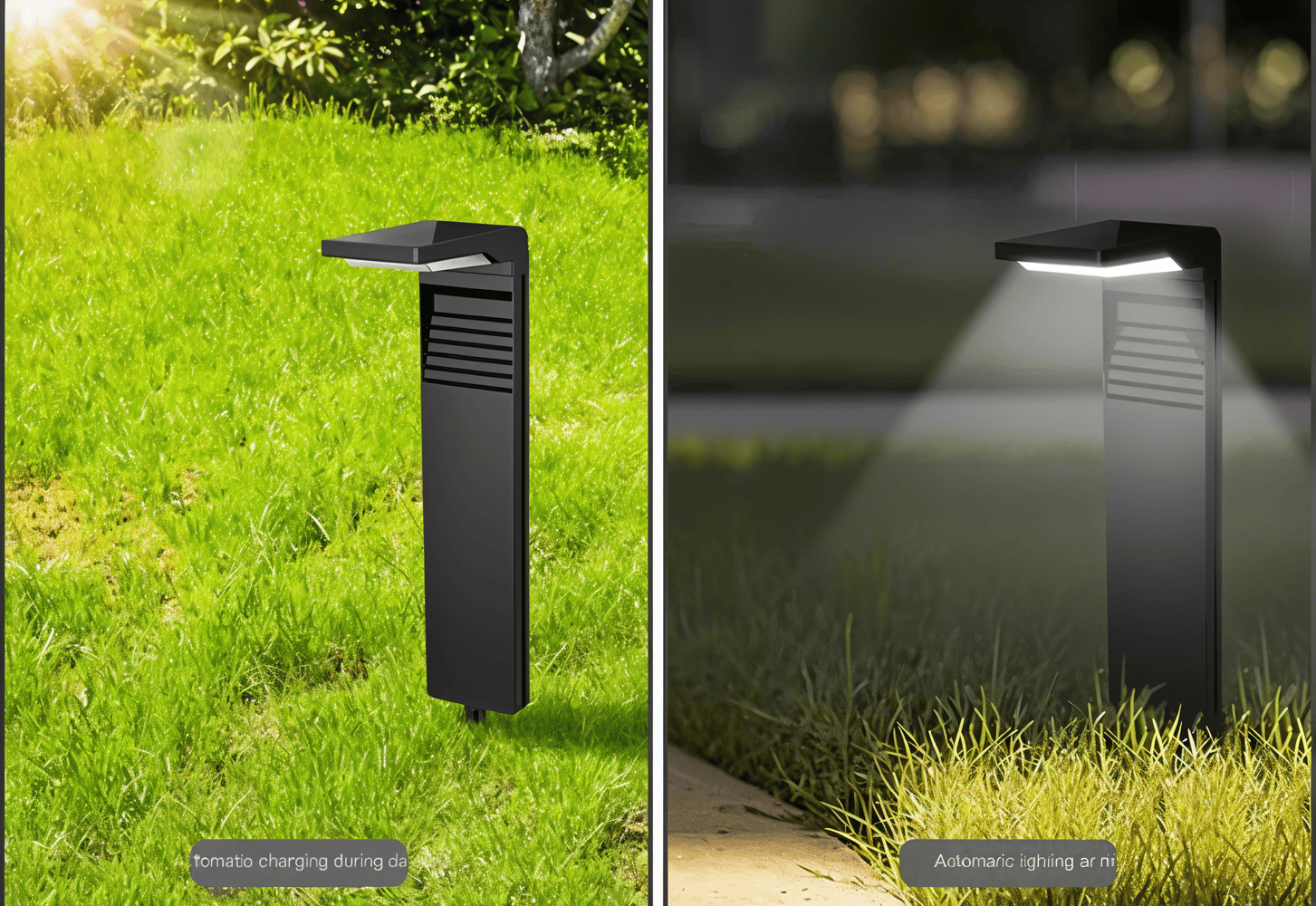 LumaBend Solar – Lampada Solare Resistente alle Intemperie a Forma di L per il Giardino