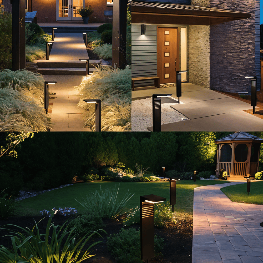 LumaBend Solar – Lampada Solare Resistente alle Intemperie a Forma di L per il Giardino