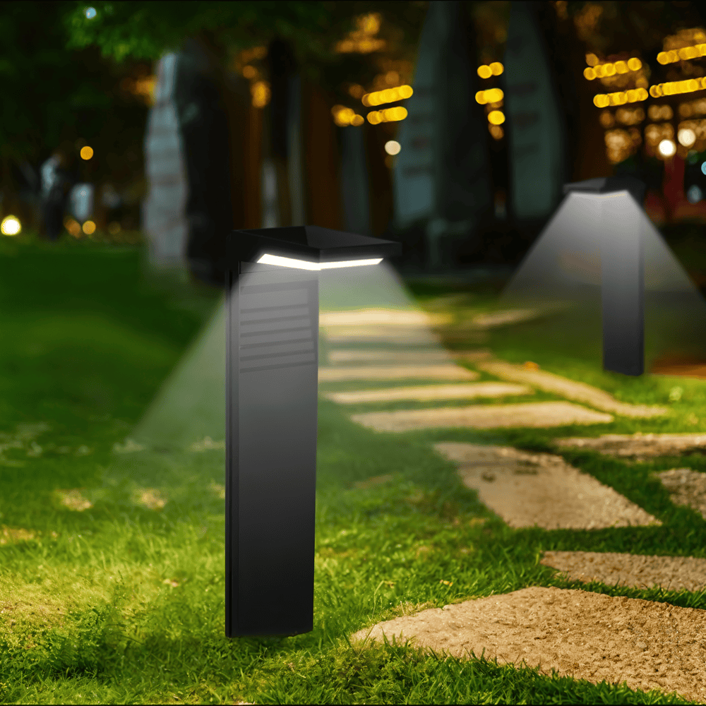 LumaBend Solar – Lampada Solare Resistente alle Intemperie a Forma di L per il Giardino