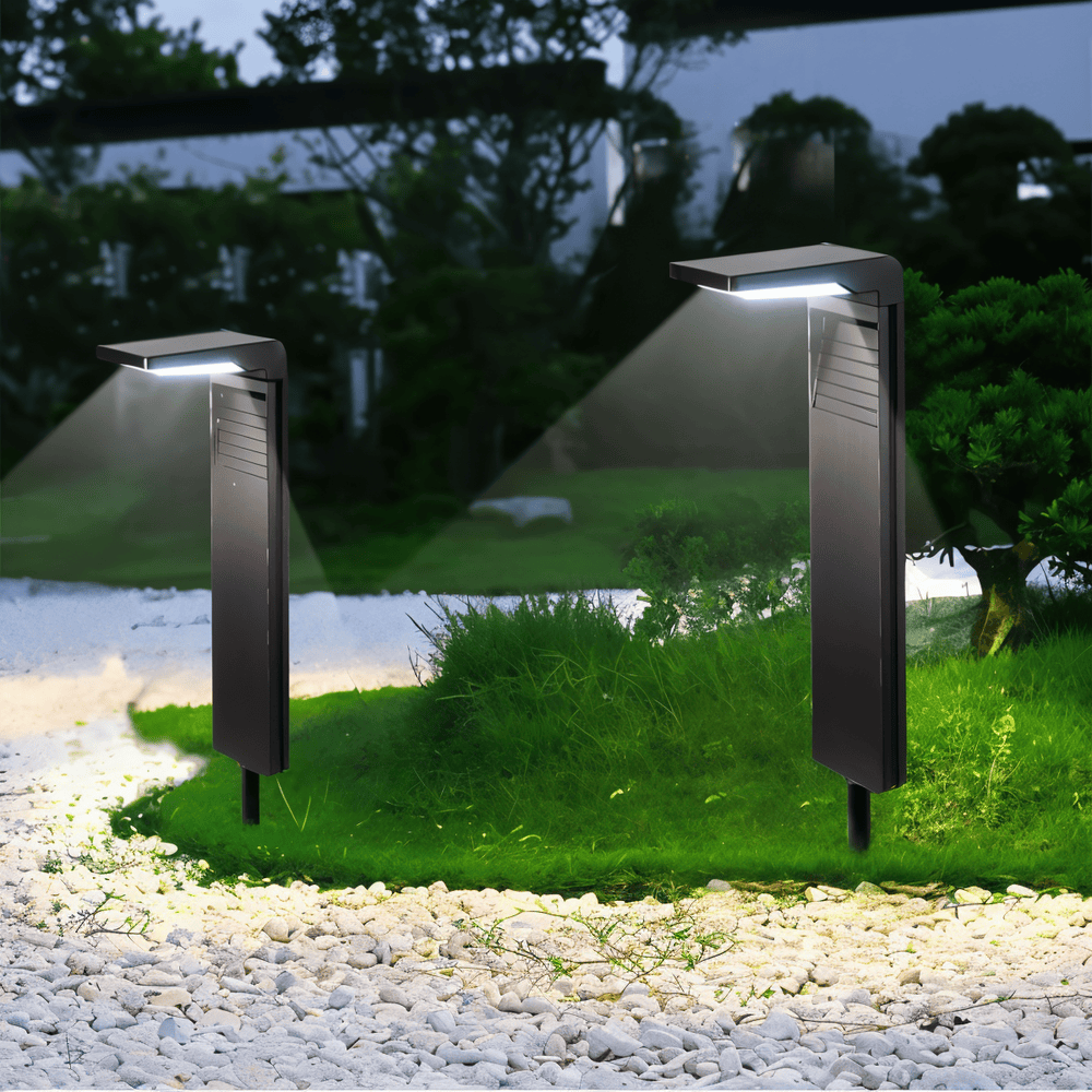 LumaBend Solar – Lampada Solare Resistente alle Intemperie a Forma di L per il Giardino