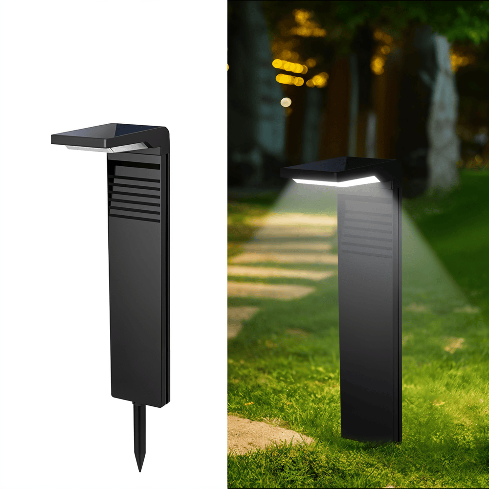 LumaBend Solar – Lampada Solare Resistente alle Intemperie a Forma di L per il Giardino