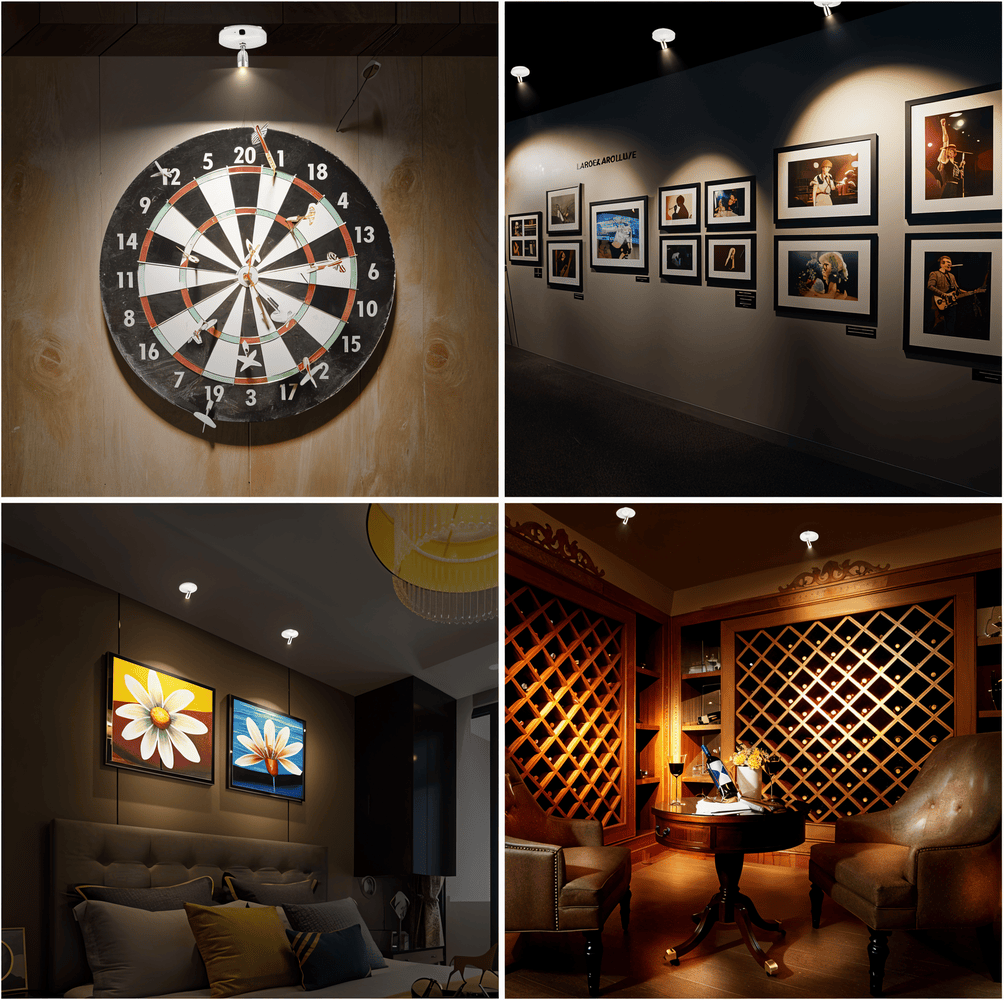 SpotMaster – Faretti LED dimmerabili con illuminazione accentuata senza fili