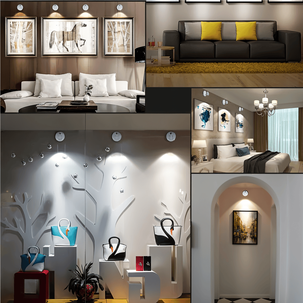 SpotMaster – Faretti LED dimmerabili con illuminazione accentuata senza fili