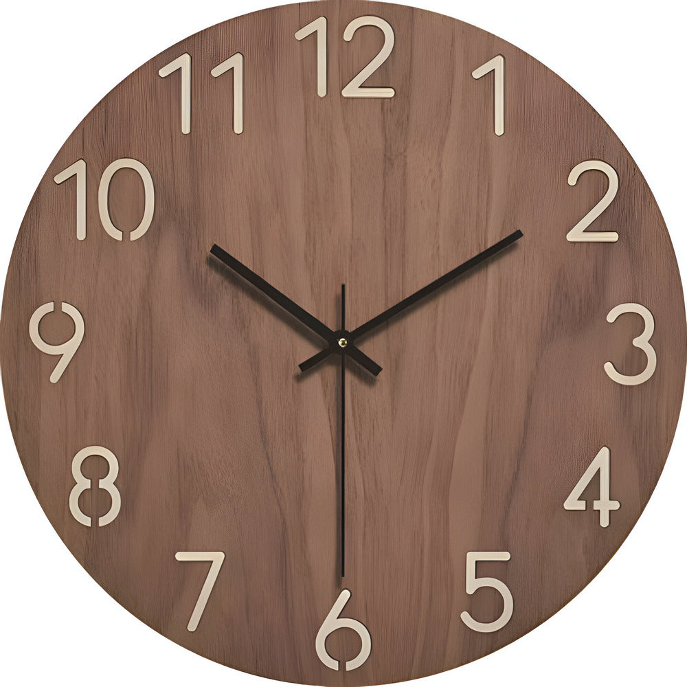 TimberHush – Orologio da Parete Minimalista in Legno con Design Scandinavo Moderno