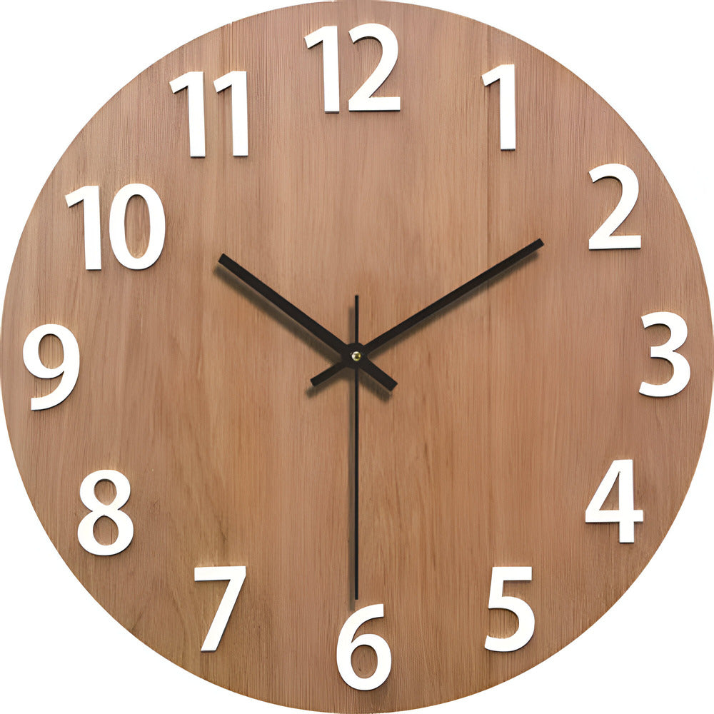 TimberHush – Orologio da Parete Minimalista in Legno con Design Scandinavo Moderno