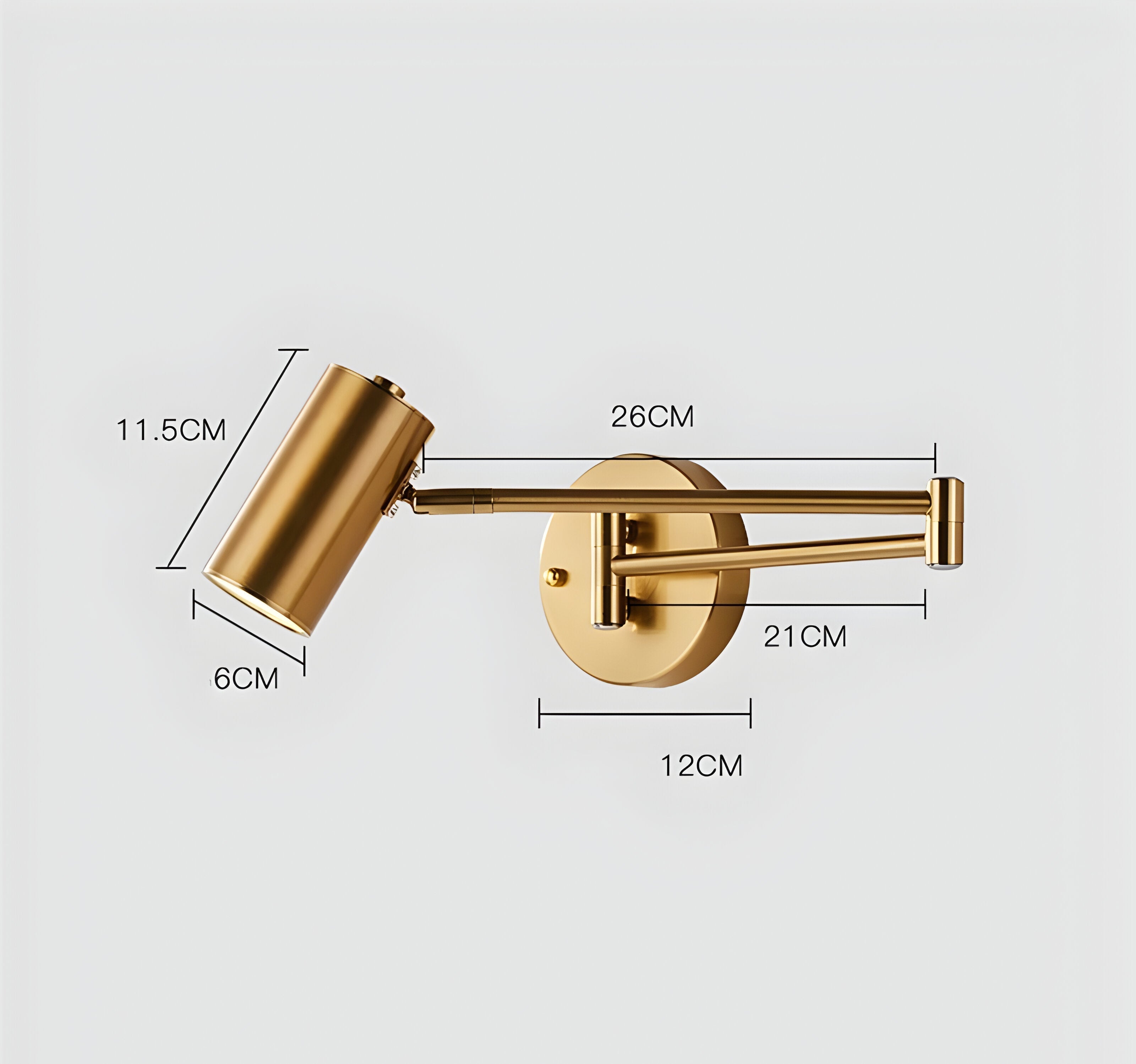 FlexaLume – Lampada da Parete Regolabile in Oro e Nero per Camera da Letto e Lettura