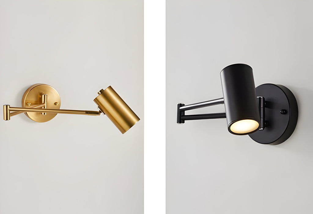 FlexaLume – Lampada da Parete Regolabile in Oro e Nero per Camera da Letto e Lettura