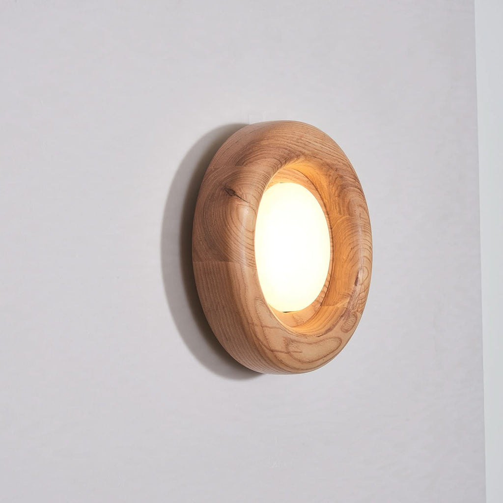 Orbitus LED Wall Light – Cornice in Legno Moderna
