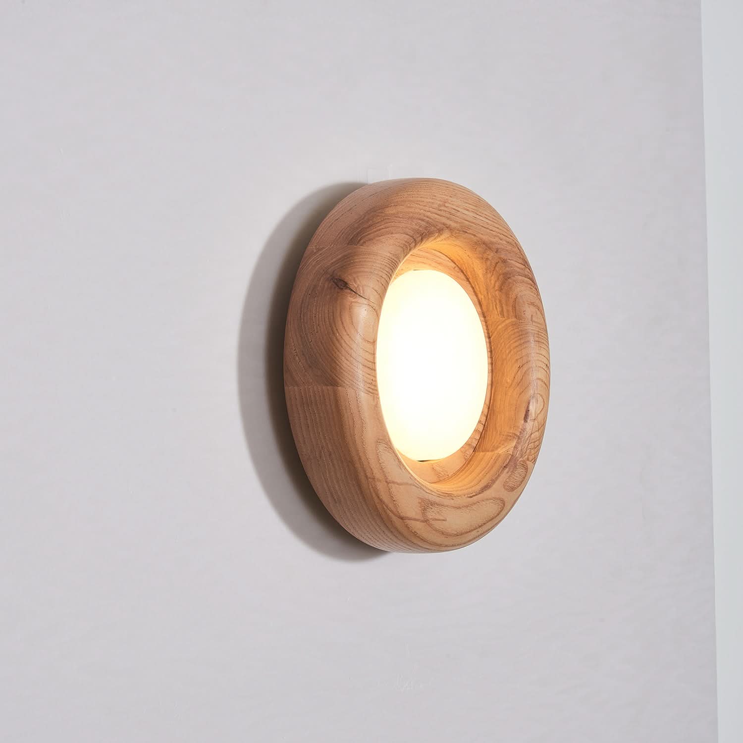 Orbitus LED Wall Light – Cornice in Legno Moderna