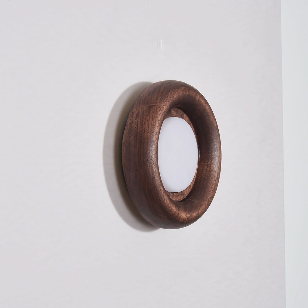 Orbitus LED Wall Light – Cornice in Legno Moderna
