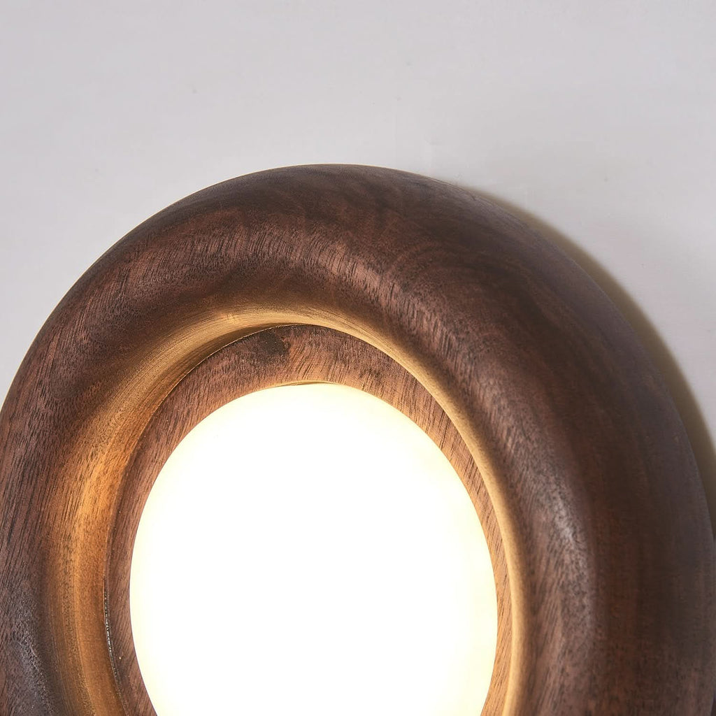 Orbitus LED Wall Light – Cornice in Legno Moderna