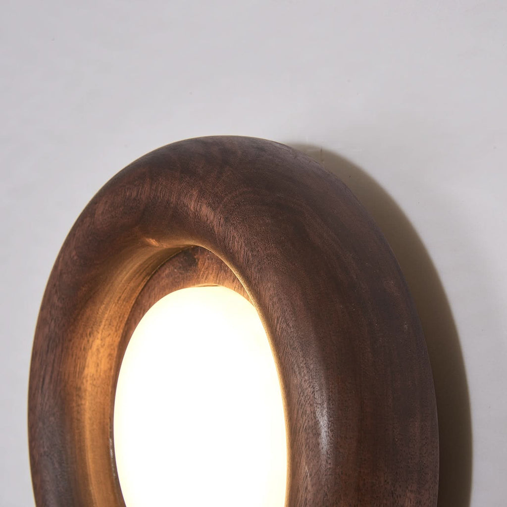 Orbitus LED Wall Light – Cornice in Legno Moderna