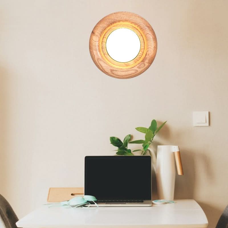 Orbitus LED Wall Light – Cornice in Legno Moderna