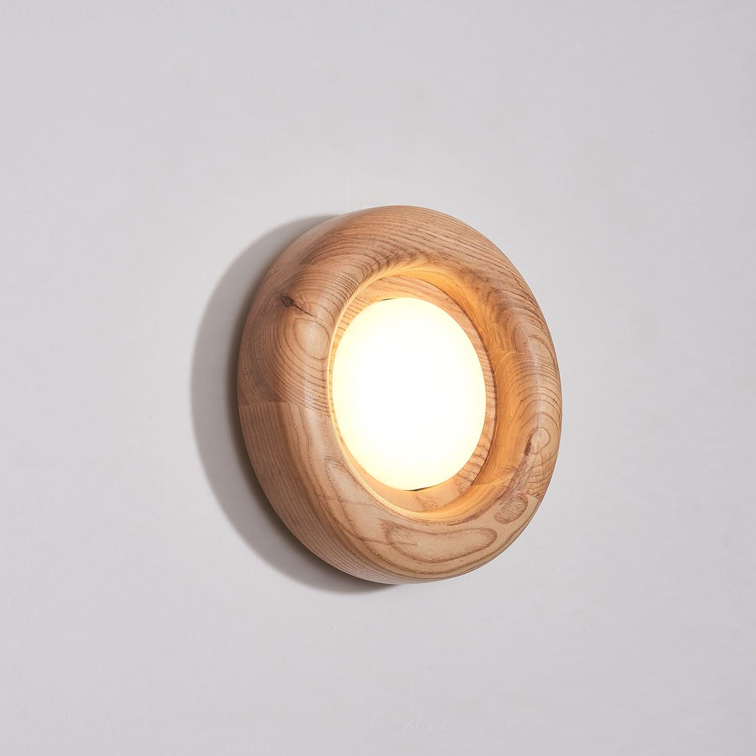 Orbitus LED Wall Light – Cornice in Legno Moderna