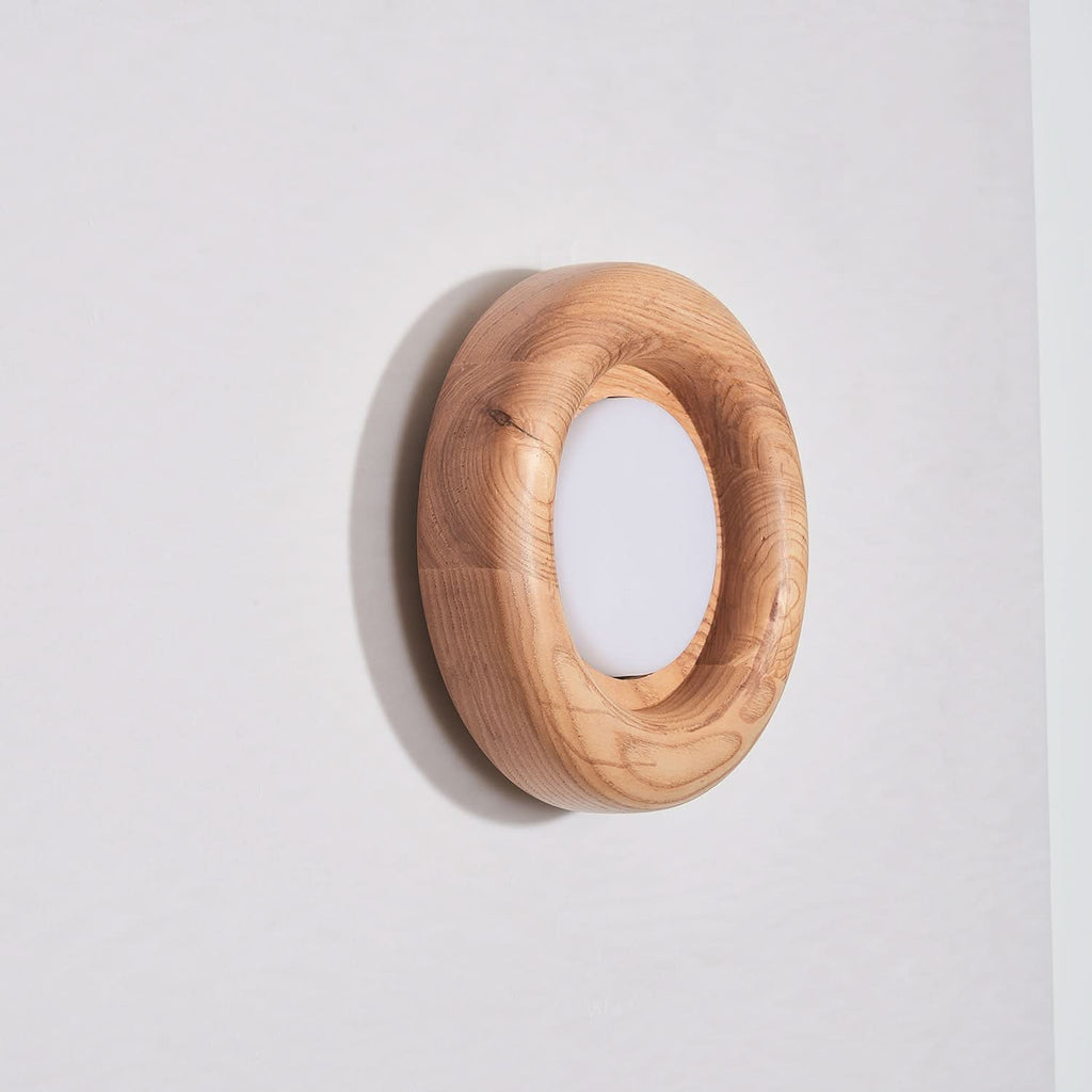 Orbitus LED Wall Light – Cornice in Legno Moderna